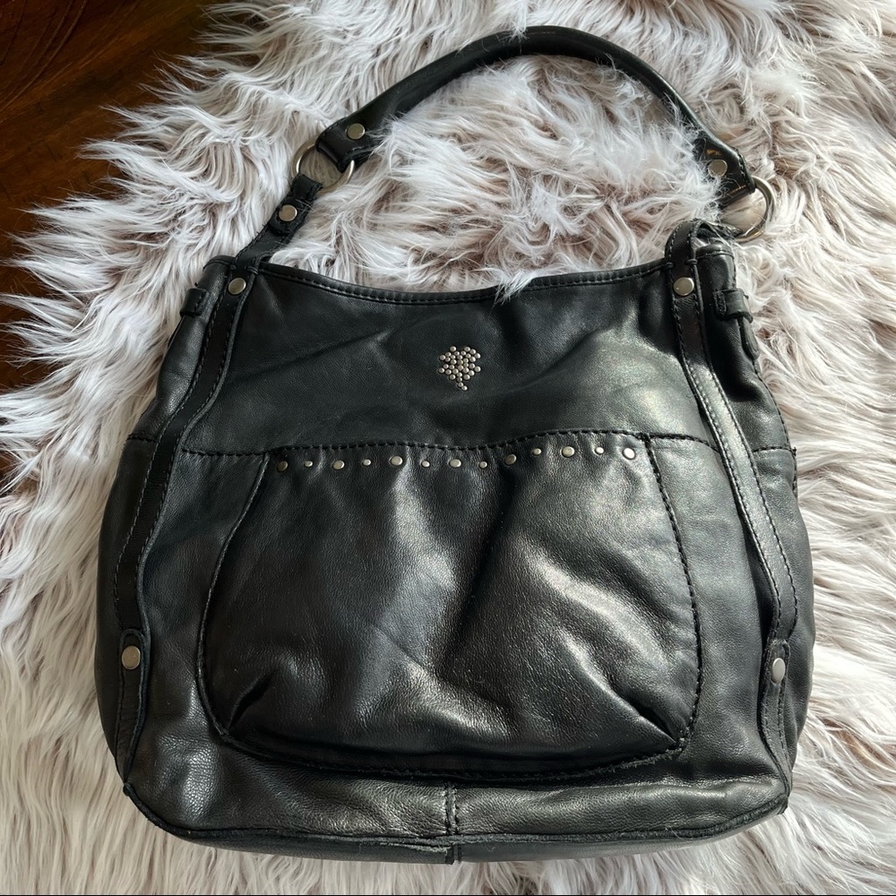 Lucky Brand studded black leather purse